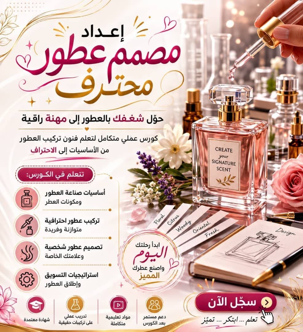 الدورة الشاملة لإعداد مصمم عطور محترف Perfume Designer